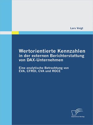 cover image of Wertorientierte Kennzahlen in der externen Berichterstattung von DAX-Unternehmen